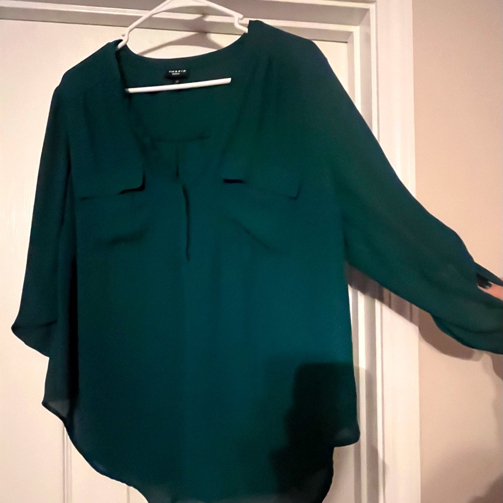 Torrid blouse. Dark green.